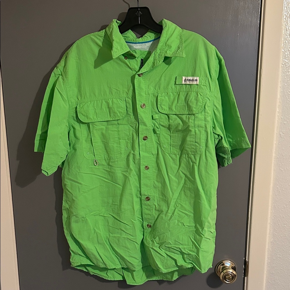 Magellan Outdoors Bright Green Fishing Shirt
